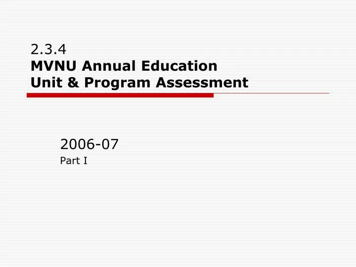 2 3 4 mvnu annual education unit program assessment