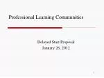Professional Learning Communities - slide 1