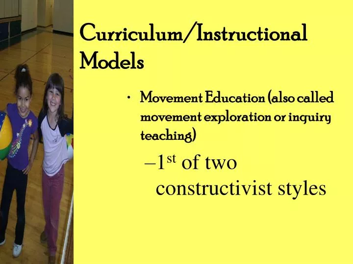 curriculum instructional models