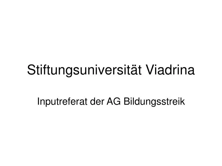 stiftungsuniversit t viadrina