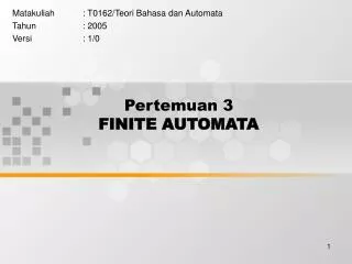 pertemuan 3 finite automata