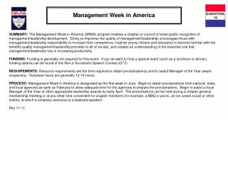 Management Week in America