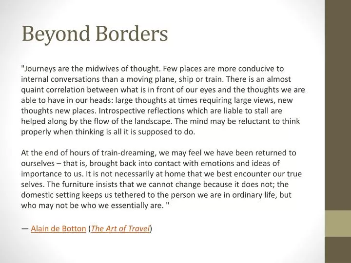 beyond borders