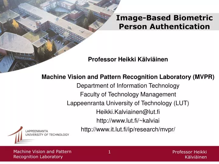 image based biometric person authentication