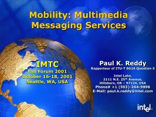 Mobility: Multimedia Messaging Services