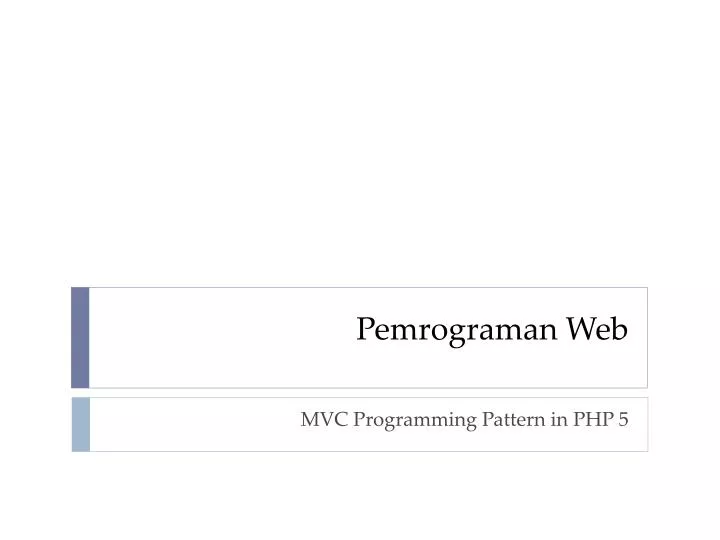 pemrograman web