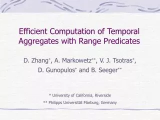 Efficient Computation of Temporal Aggregates with Range Predicates