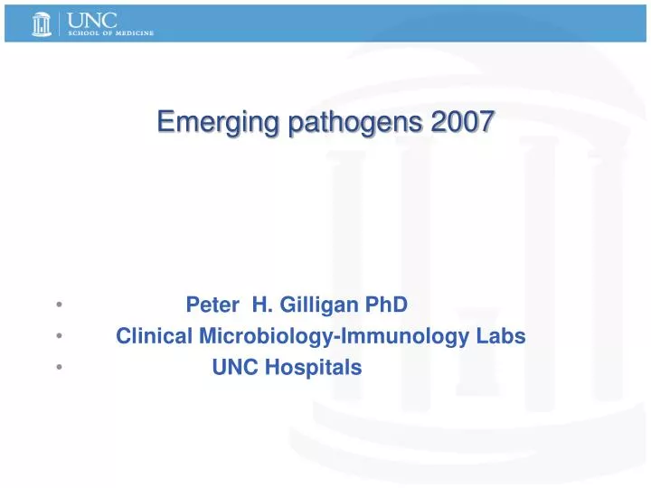 emerging pathogens 2007