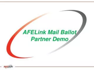 AFELink Mail Ballot Partner Demo