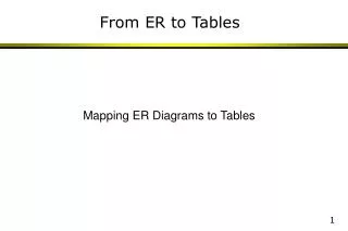 from er to tables