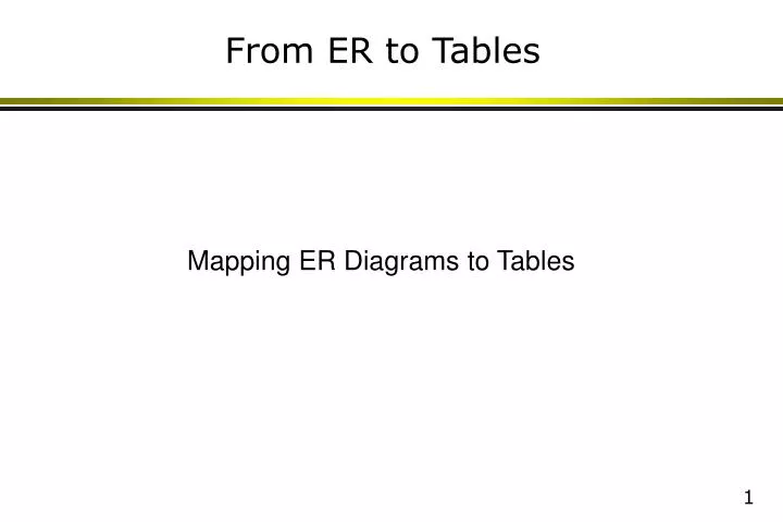 from er to tables
