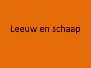 leeuw en schaap