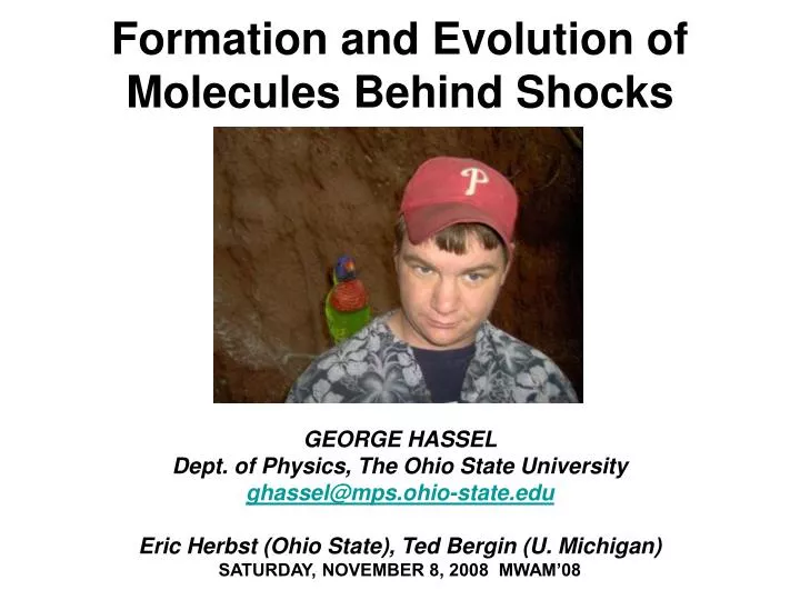 formation and evolution of molecules behind shocks