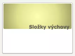 slo ky v chovy