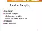 Random Sampling - slide 1