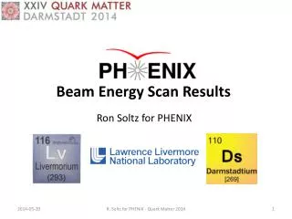 Beam Energy Scan Results