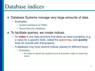 Database indices