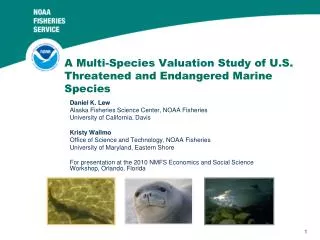 A Multi-Species Valuation Study of U.S. Threatened and Endangered Marine Species