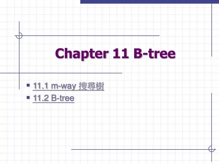 chapter 11 b tree