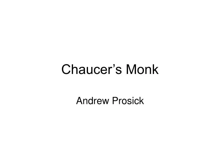 chaucer s monk