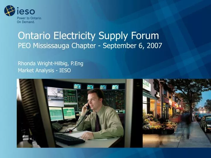 ontario electricity supply forum peo mississauga chapter september 6 2007