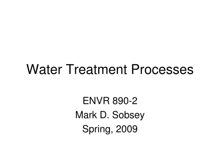 water treatment processes