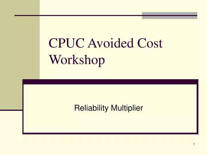 cpuc avoided cost workshop