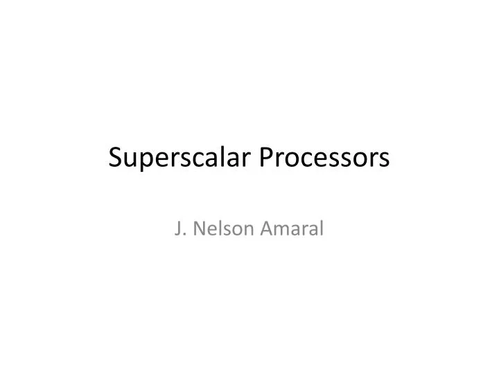 superscalar processors
