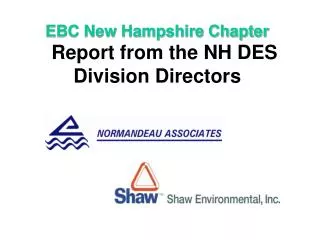 EBC New Hampshire Chapter Report from the NH DES Division Directors
