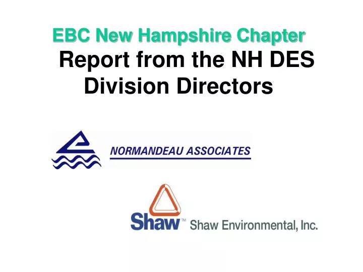 ebc new hampshire chapter report from the nh des division directors