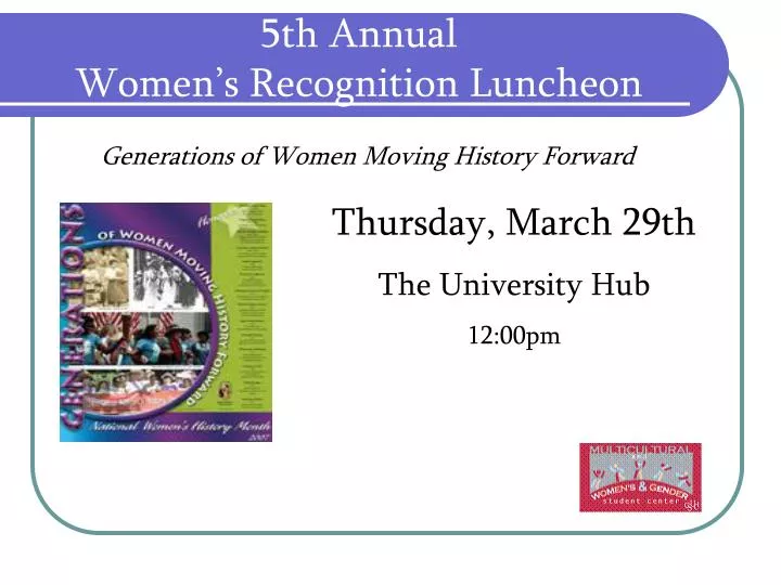 5th annual women s recognition luncheon