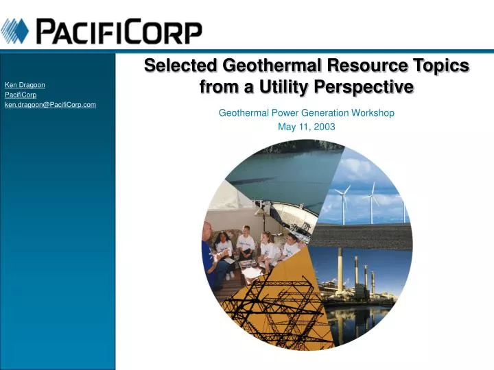 selected geothermal resource topics from a utility perspective