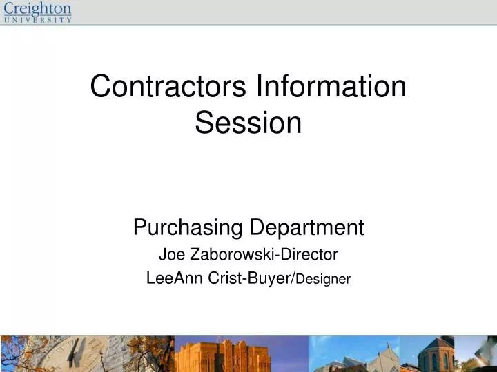 contractors information session