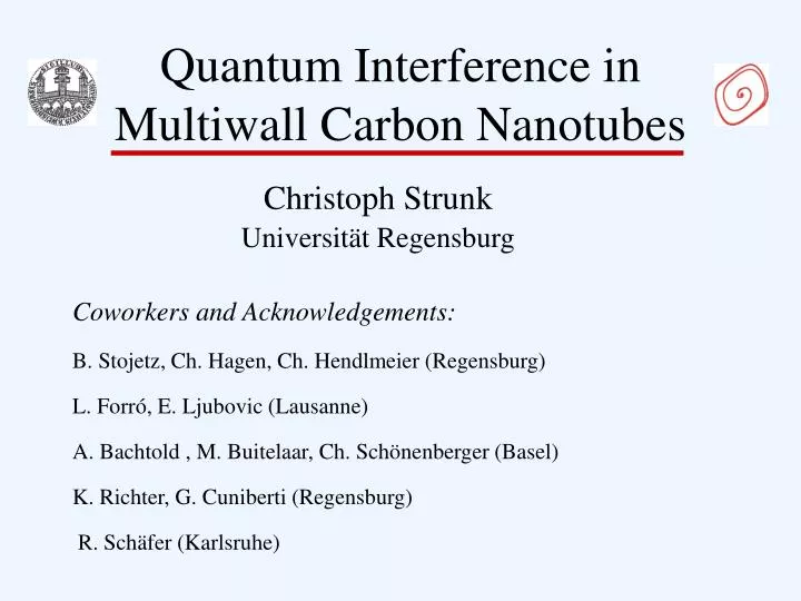quantum interference in multiwall carbon nanotubes