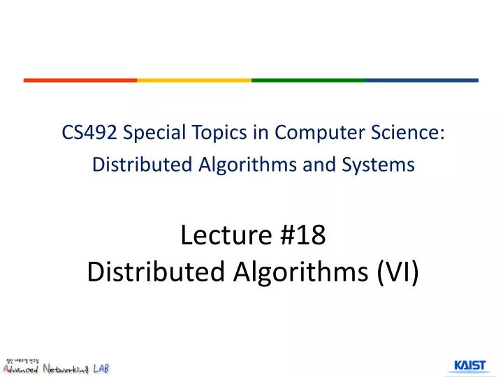 lecture 18 distributed algorithms vi