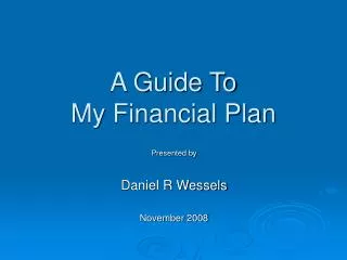 A Guide To My Financial Plan