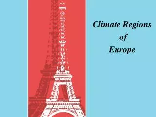 Climate Regions of Europe