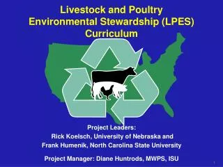 Livestock and Poultry Environmental Stewardship (LPES) Curriculum