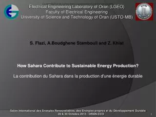 How Sahara Contribute to Sustainable Energy Production?