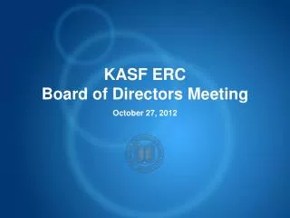 KASF ERC Board of Directors Meeting