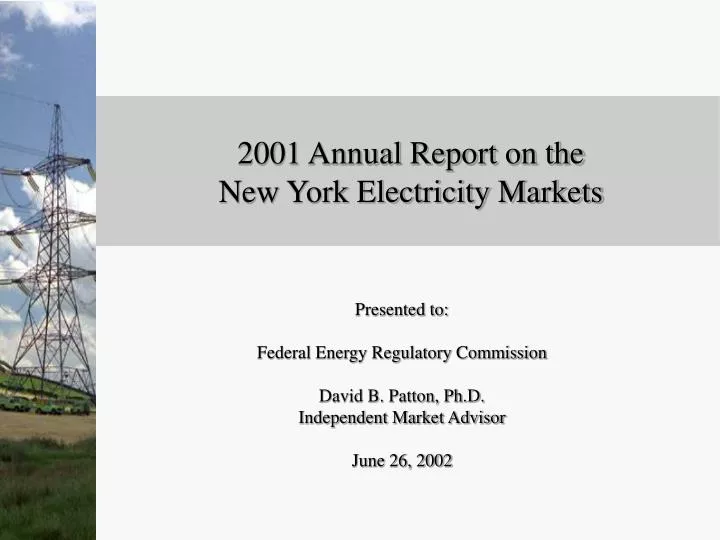 2001 annual report on the new york electricity markets