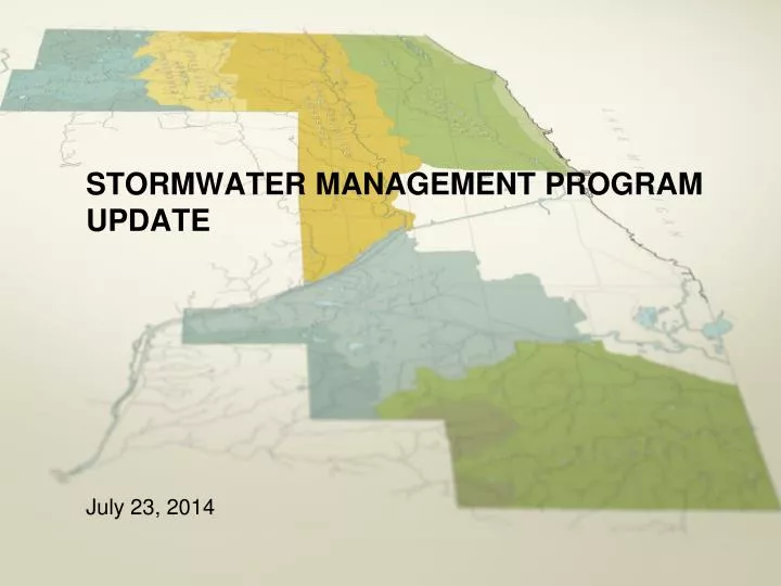 stormwater management program update july 23 2014