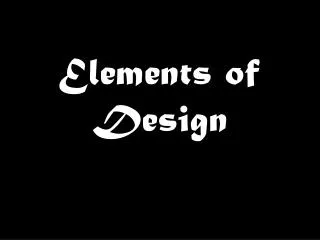 Elements of Design