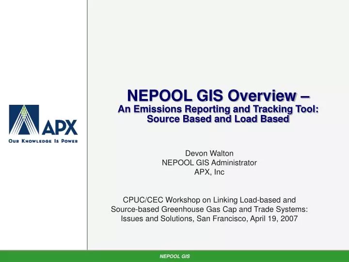 nepool gis overview an emissions reporting and tracking tool source based and load based