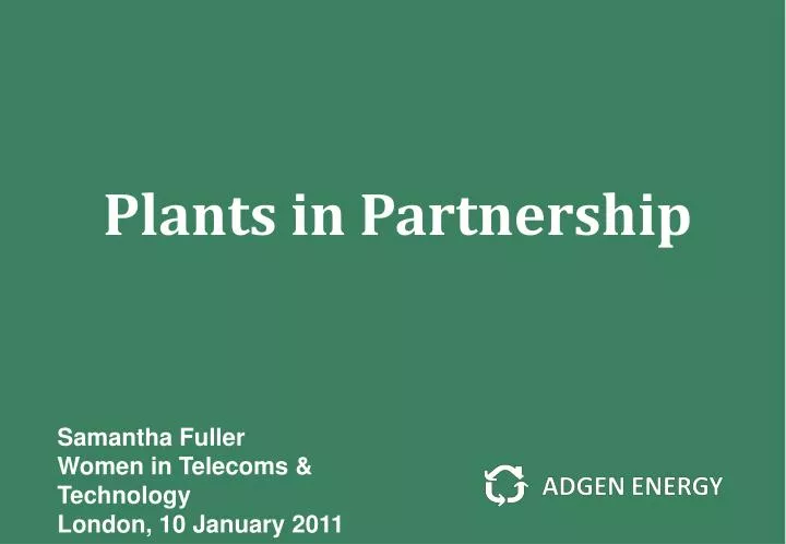 plants in partnership