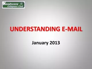 UNDERSTANDING E-MAIL