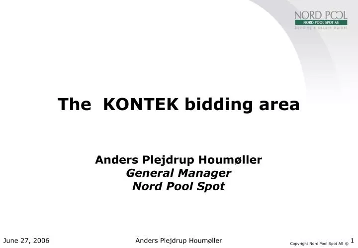 the kontek bidding area