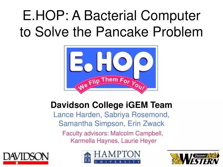 e hop a bacterial computer to solve the pancake problem