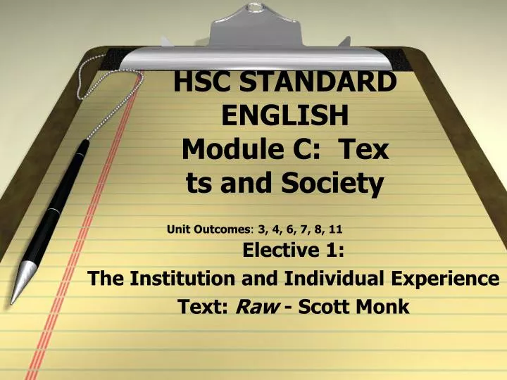 hsc standard english module c tex ts and society