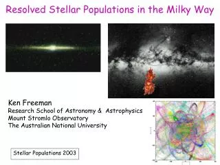 Resolved Stellar Populations in the Milky Way